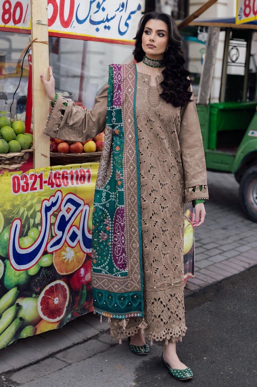 Luxury Chikan Kari Lawn 3 Piece- 72
