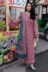 Luxury Chikan Kari Lawn 3 Piece Pink- 72