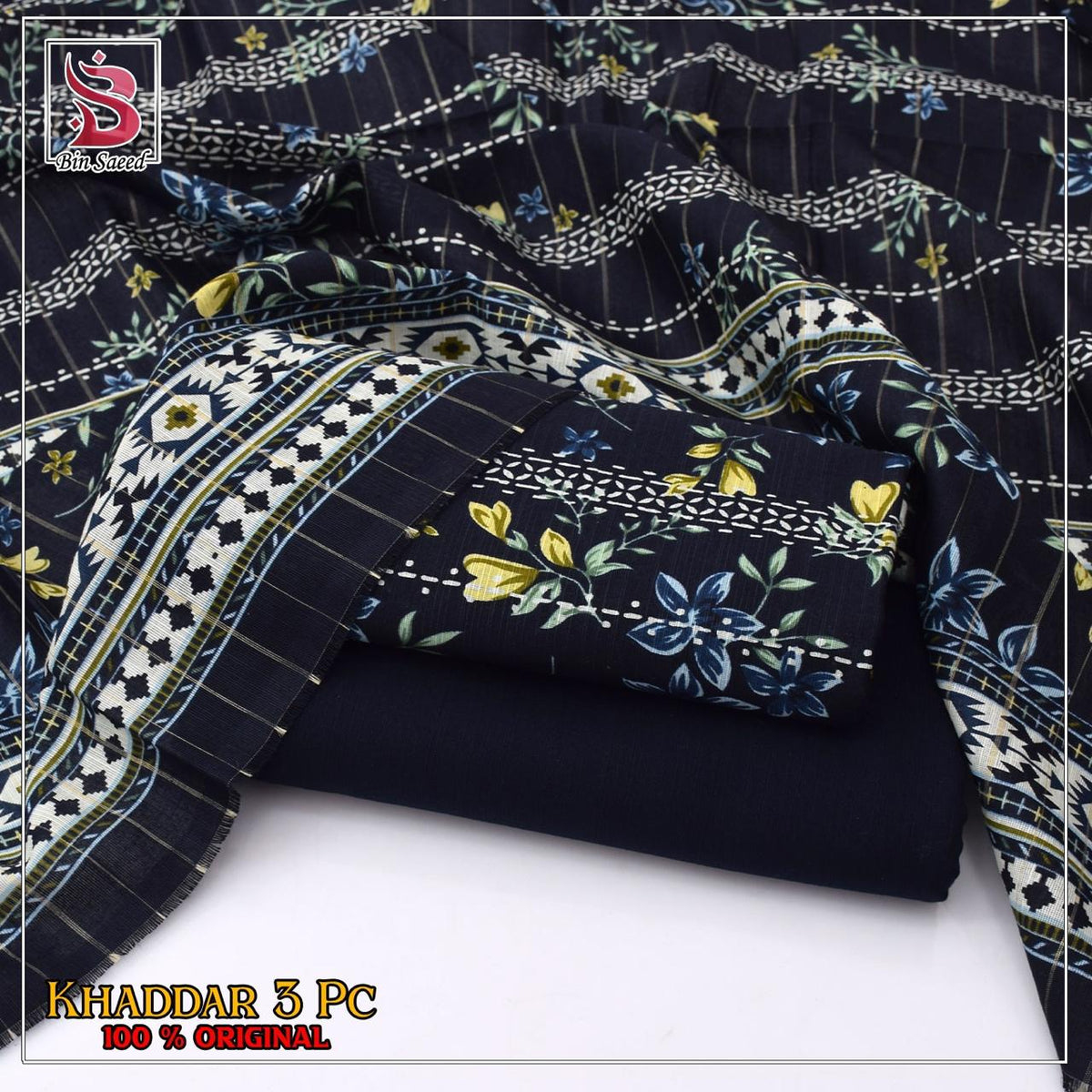 BIN SAEED branded Khaddar 3 pc