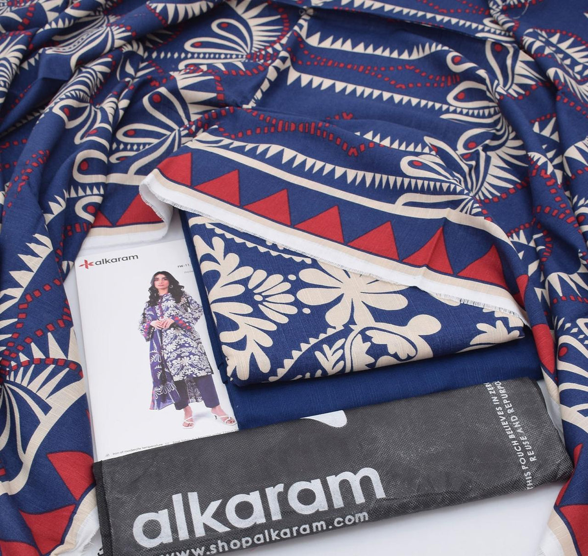AL-KARAM branded Khaddar 3 pc