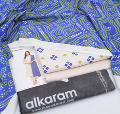 AL-KARAM branded Khaddar 3 pc