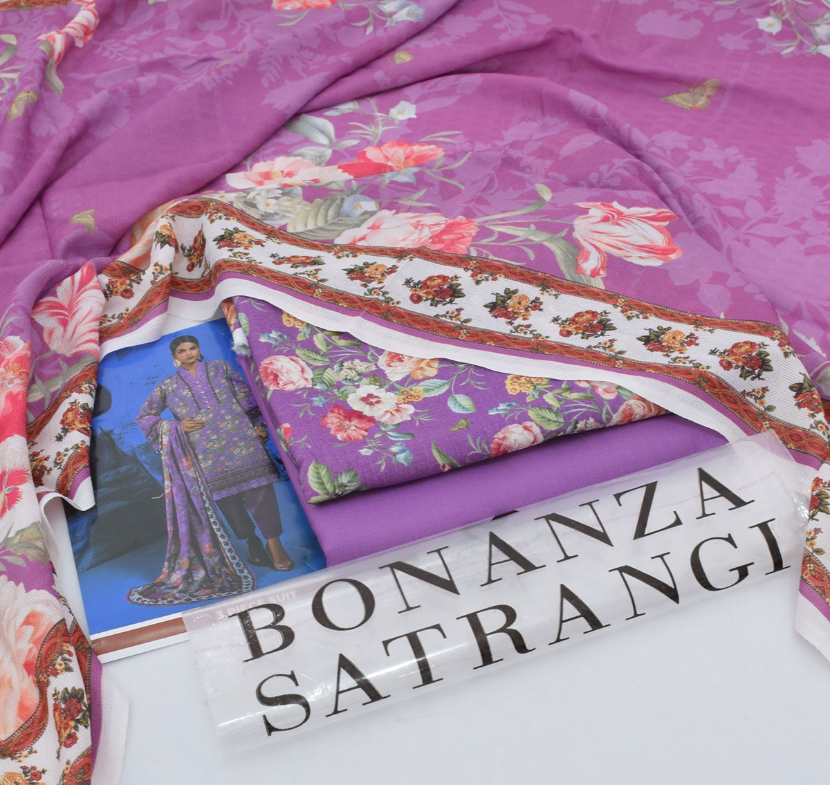 BONANZA branded Khaddar 3 pc
