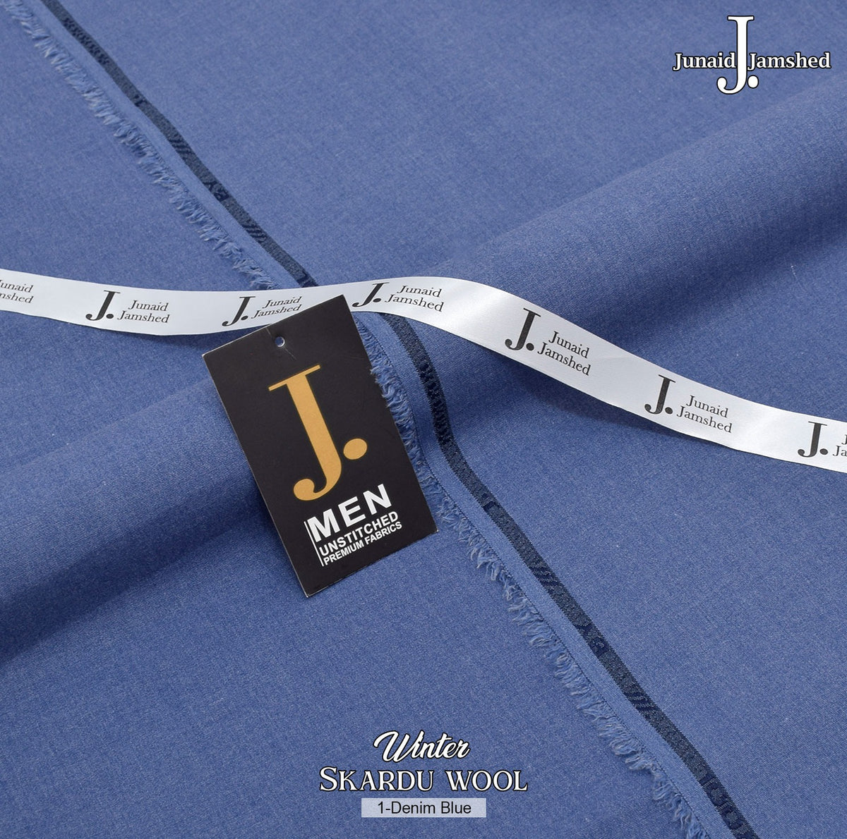 Finest Men's winter wool - J. 1 DENIM BLUE