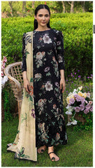 LIMELIGHT DAMAN APLIC WORK PRINTED-EMBROIDERED LINEN UNSTICHED 3PC - D233