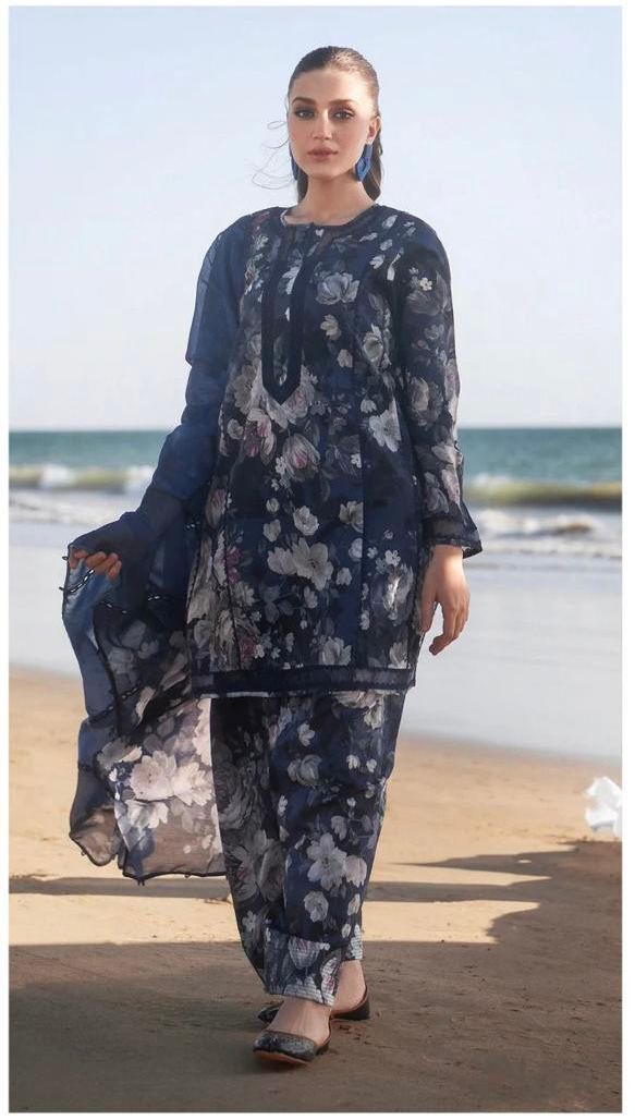 BAROQUE KHADAR UNSTICHED 3PC with PATCHES - M9822