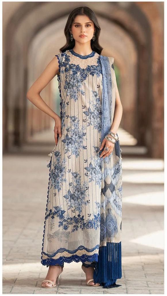 BAROQUE KHADAR UNSTICHED 3PC with PATCHES - V2933