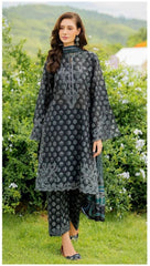 BAROQUE KHADAR UNSTICHED 3PC with PATCHES - KL9211