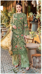 MARIA B KHADAR UNSTICHED 3PC with PATCHES - SD4590