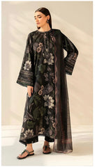 BAROQUE KHADAR UNSTICHED 3PC with PATCHES - BK9344