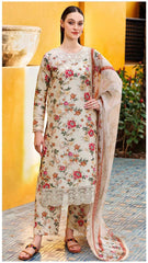 FARSHA KHADAR UNSTICHED 3PC with PATCHES - FS8372