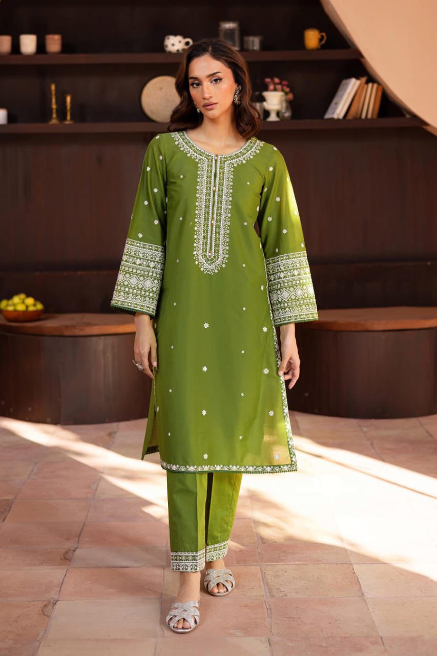DHANAK Heavy EMBROIDERED 3PC with Patches MJ928