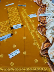 DHANAK Heavy EMBROIDERED 3PC with Patches KV8821