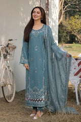 DHANAK Heavy EMBROIDERED 3PC with Patches QR4977