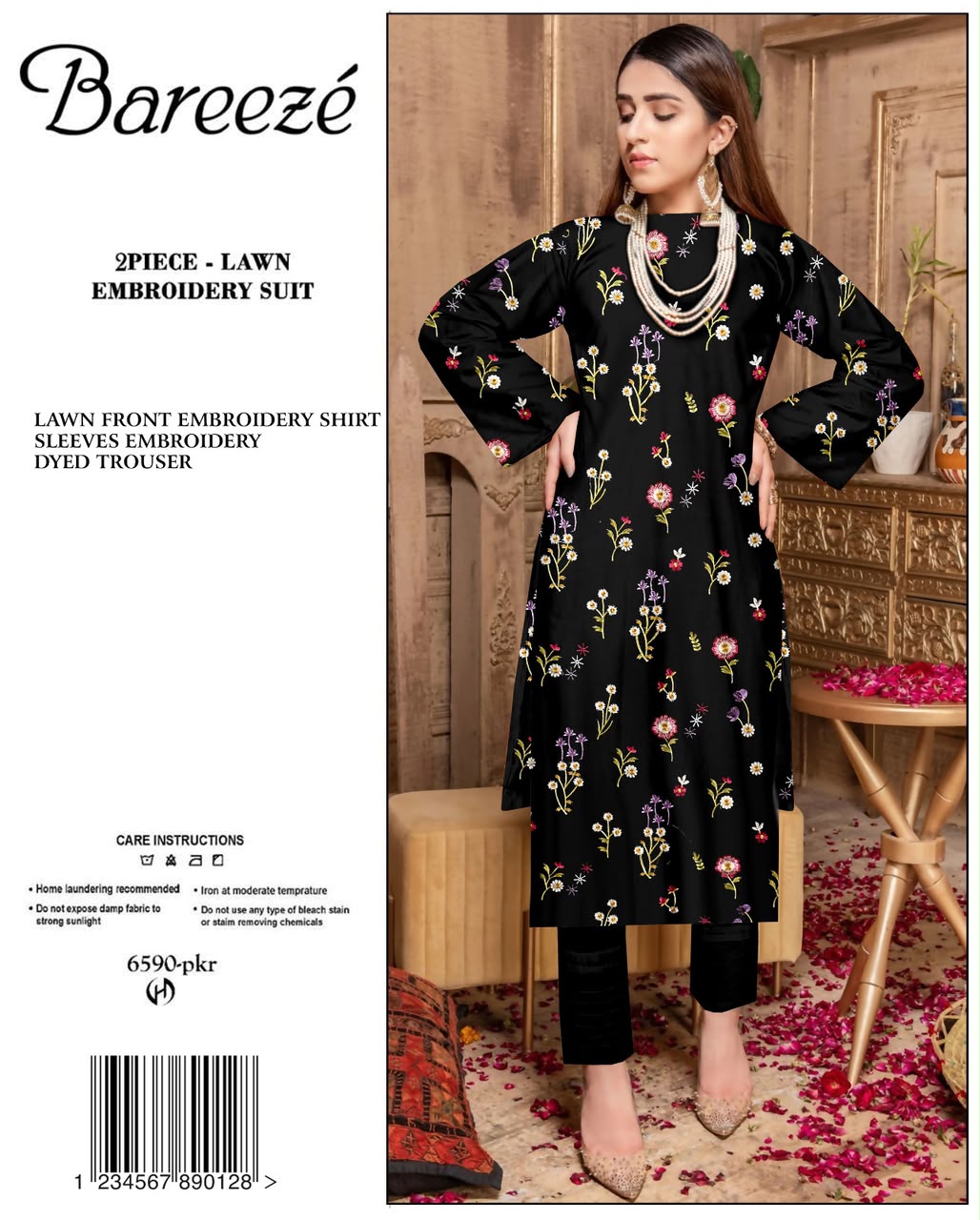 BAREEZE Embroidered Lawn 2PC