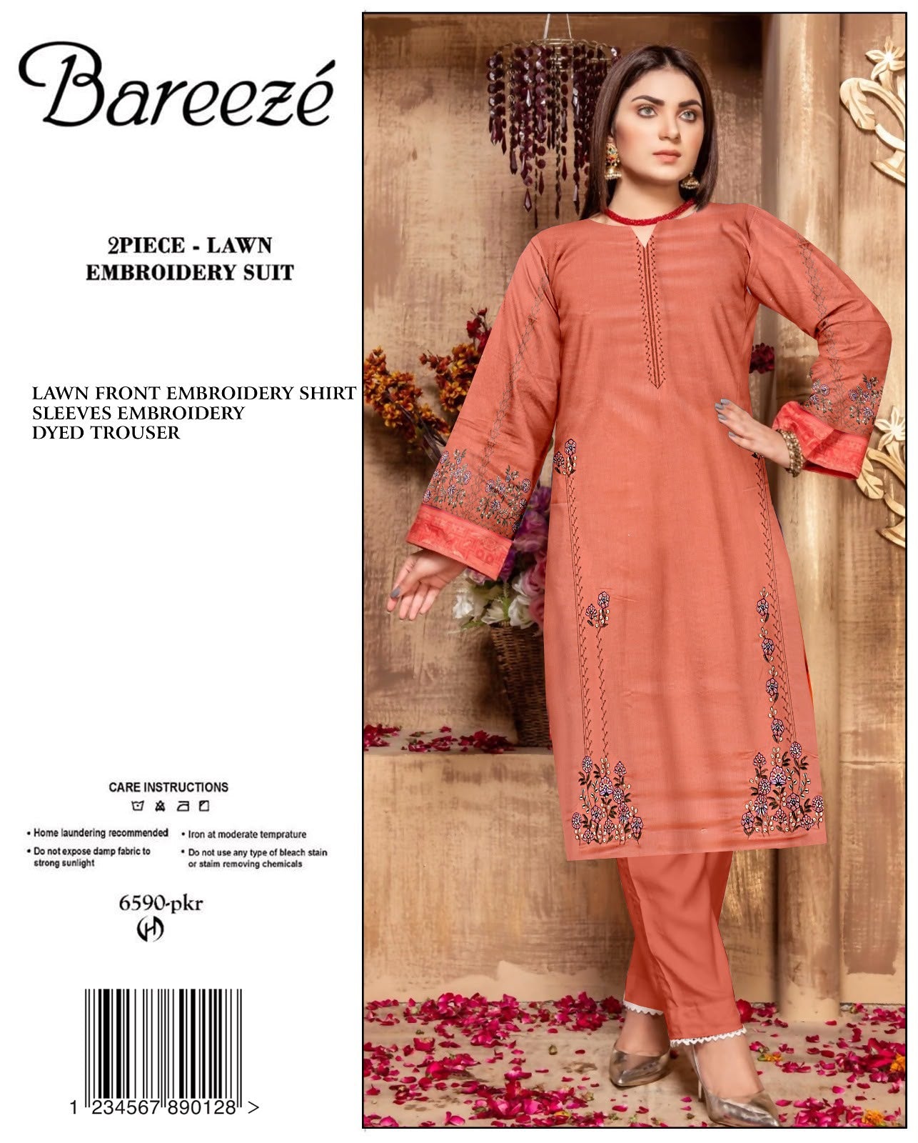 BAREEZE Embroidered Lawn 2PC