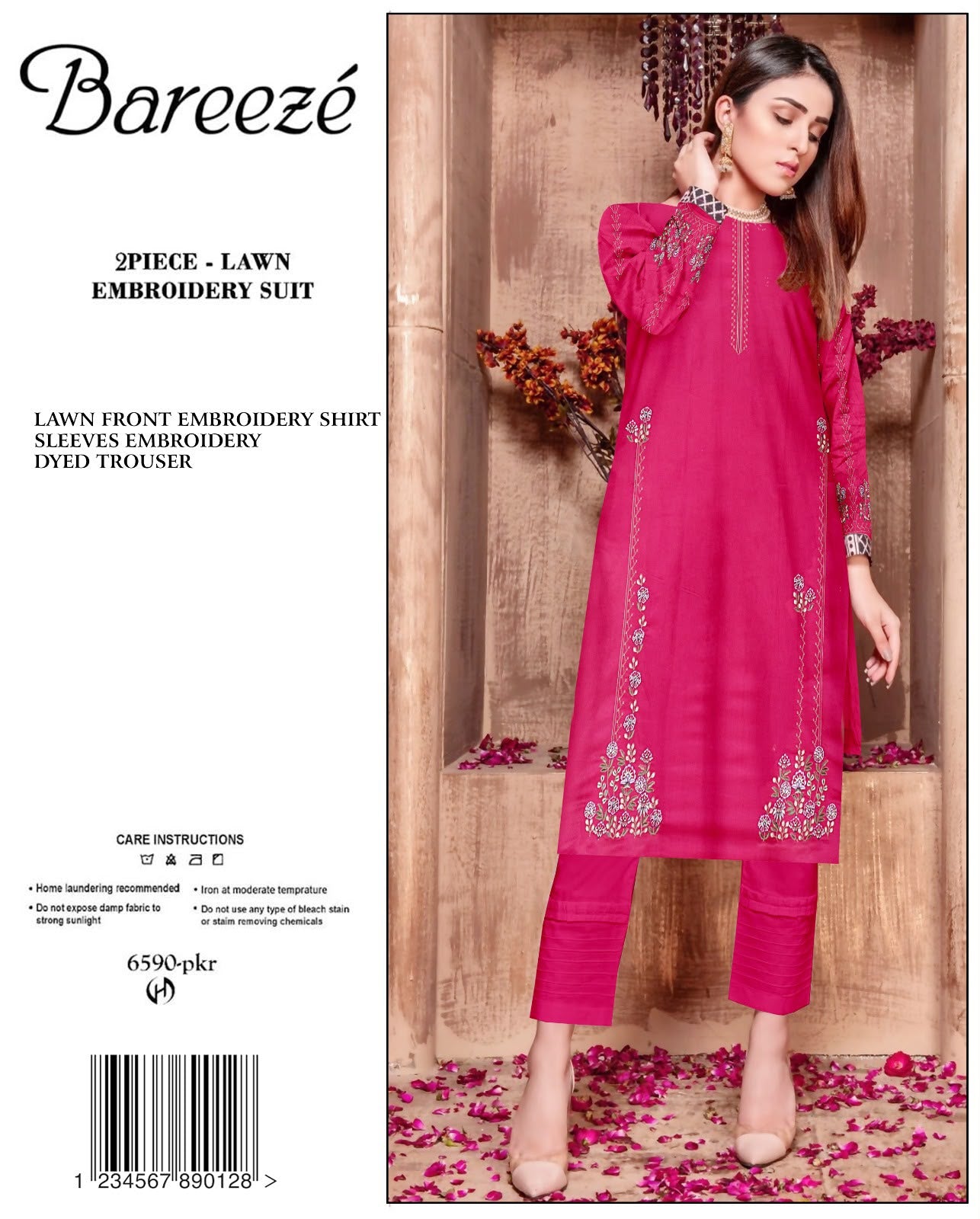 BAREEZE Embroidered Lawn 2PC