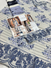 BAROQUE KHADAR UNSTICHED 3PC with PATCHES - V2933