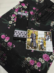 BAROQUE KHADAR UNSTICHED 3PC with PATCHES - FJ1139